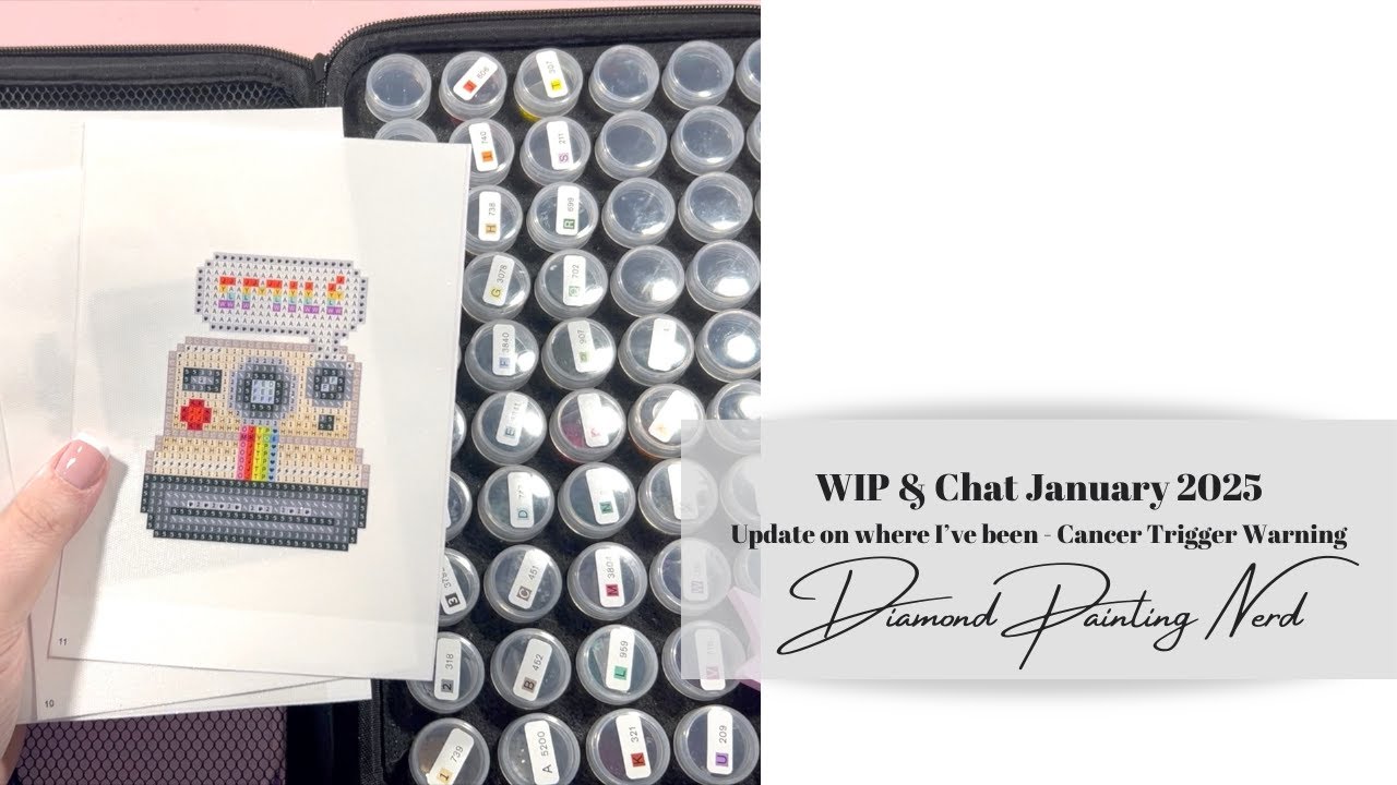 WIP & CHAT JAN 2025 | UPDATE ON LIFE & HEALTH | DIAMOND PAINTING NERD