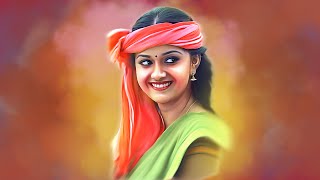 Photoshop SKIN Retouching | OIL & SMUDGE PAINTING EFFECT - Keerthy Suresh screenshot 3