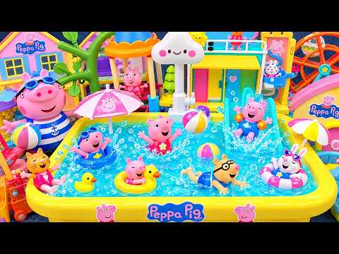 2 Hours Satisfying with Unboxing Peppa Pig Fun Summer Swimming Pool Playset🌊🐷Toys ASMR