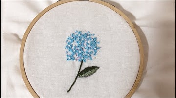 Thêu hoa cẩm tú cầu, đơn giản cho người mới bắt đầu | mũi hoa cúc lười | Navlog