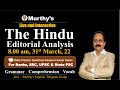 The Hindu Editorial Analysis  by Murthy Sir 31 March 2022 | For Banks, SSC, UPSC, State PSCs.
