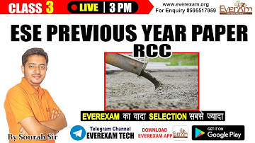 Class 3 | ESE Previous Year Paper | RCC | By Sourab Sir #civil_engineering