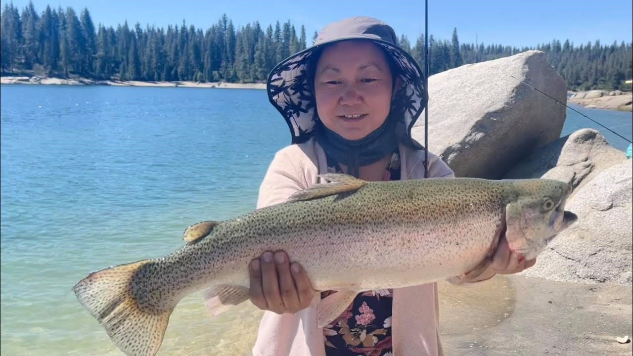 Fishing at Shaver Lake for Trout - YouTube