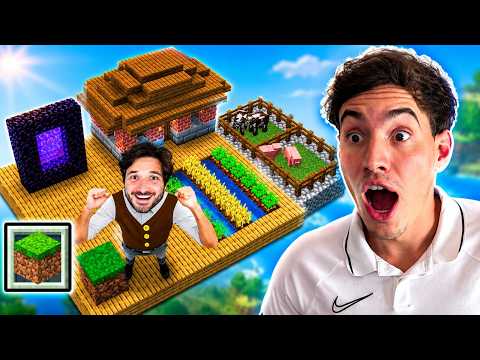 JAZZGHOST TURNED 1 MINECRAFT BLOCK INTO A FULL SURVIVAL BASE!
