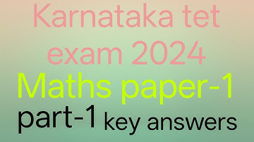 tet classes maths in kannada Karnataka tet exam 2024 maths paper-1 maths questions key answerspart-1