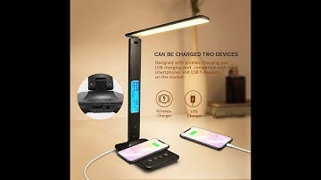🔊#TableLamp #QI Lazada LAOPAO 10W QI Wireless Charging Multifunctional Reading Folding Lamp