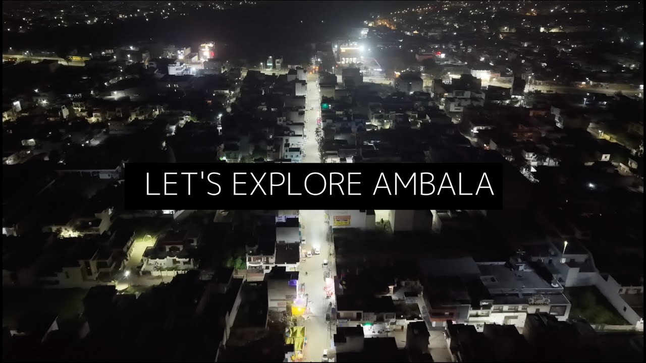 Ambala Cantt at Night | Stunning Aerial View with DJI Mini 5 Pro | India Drone Cinematic 4K
