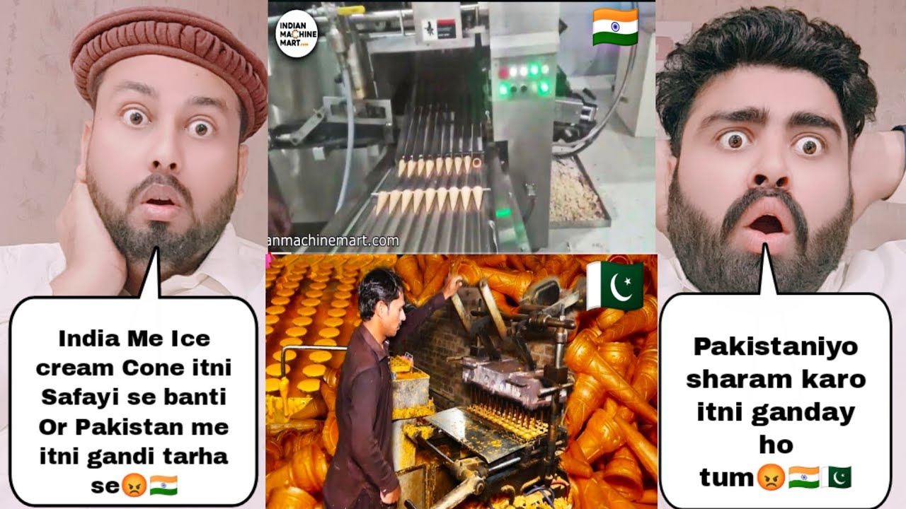 India Ice cream Cone Making Hygiene Vs Pakistan Ice cream Cone Making Hygiene