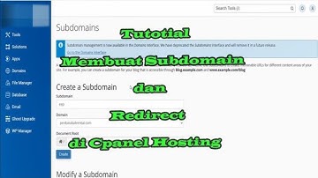 Tutorial Membuat Subdomain dan Redirect di Cpanel Server Hosting dengan cepat dan mudah
