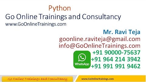 02 Python Demo Part2 by Raviteja | 22nd July 2022 | Go Online Trainings | 9000075637