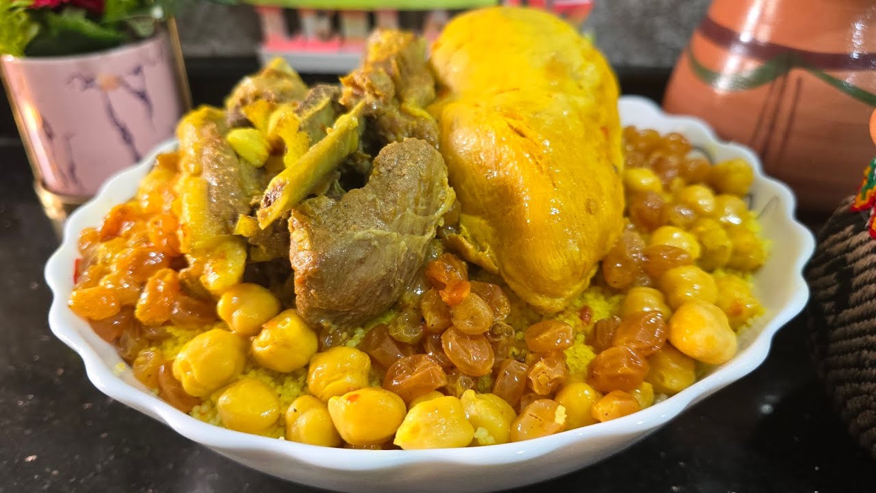 طعام بزبيب ولحمص على طريقة ناس الغرب تلمسان بنة عالمية💥 لي يذوقه يعجبه مديتهلكم بمقادير مظبوطة 👌💯