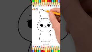 رسم ارنب بطريقة سهلة للمبتدئين | How to Draw a Bunny Easy | رسم سهل | رسومات سهلة بالرصاص #shorts