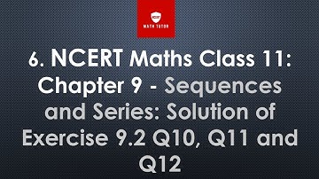 1st PUC maths Sequences & Series Exercise 9.2|class 11 maths Sequence & series exercise 9.2  English