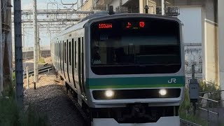 常磐線快速上野行きのe231系0番台マト103編成＋138編成は北千住駅入線シーン　(1632H) 2026 8.8 16:39