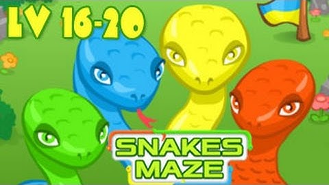 Snakes Maze Walkthrough Level 16-20 （Html5）