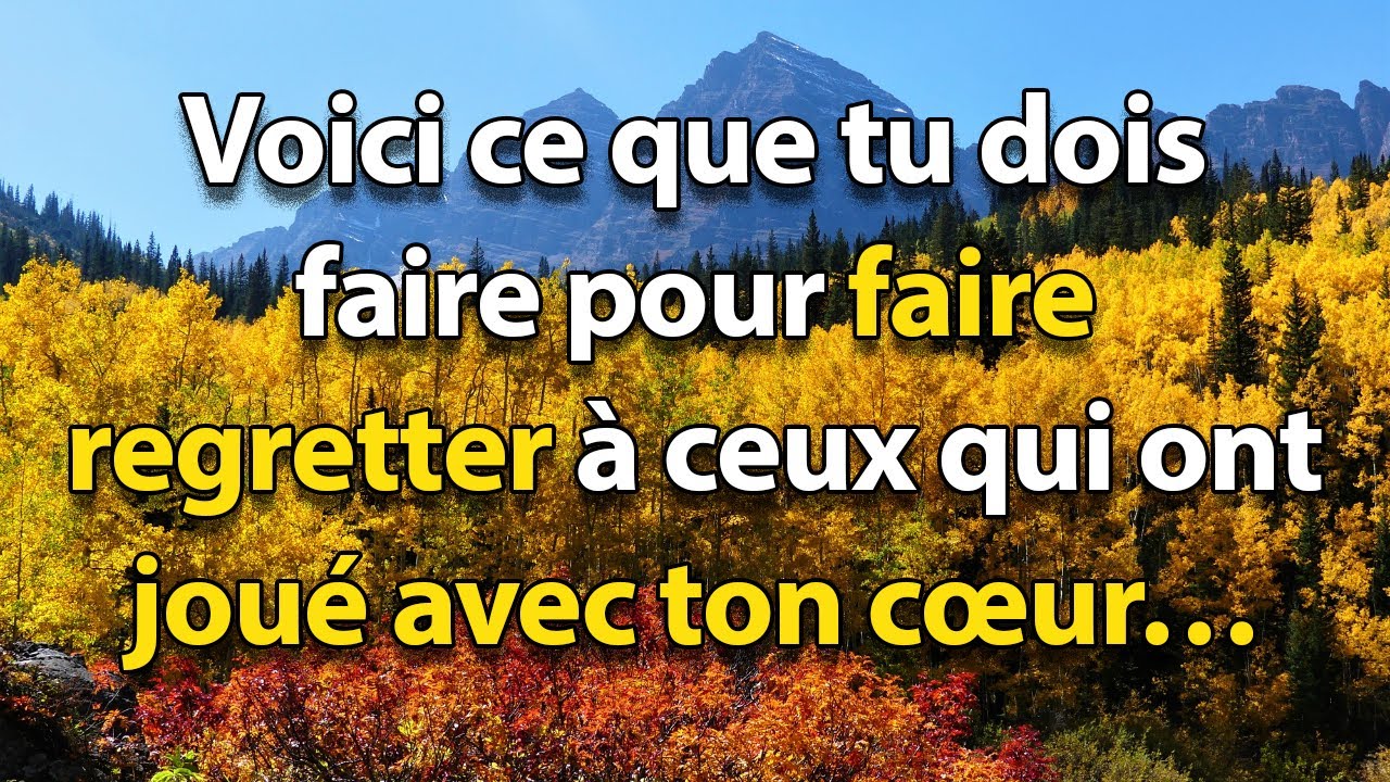 Ils ont joué avec ton cœur ? Voici 10 FAÇONS de les faire REGRETTER en silence | STOÏCISME