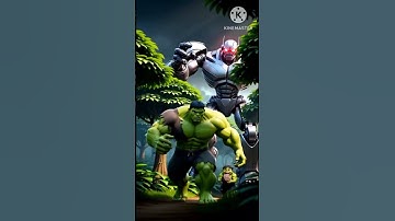 Hulk and His Son vs Robot 💥 Epic Battle Shorts #Hulk #shorts  #RobotFight #SuperheroShorts