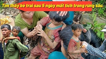 Tìm thấy bé trai sau 5 ngày mất tích trong rừng sâu.