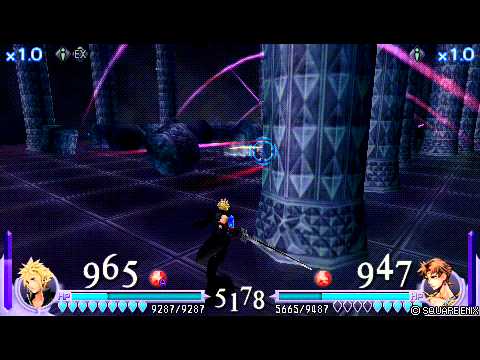 DISSIDIA FINAL FANTASY - Cloud Strife vs Bartz Klauser Second Battle