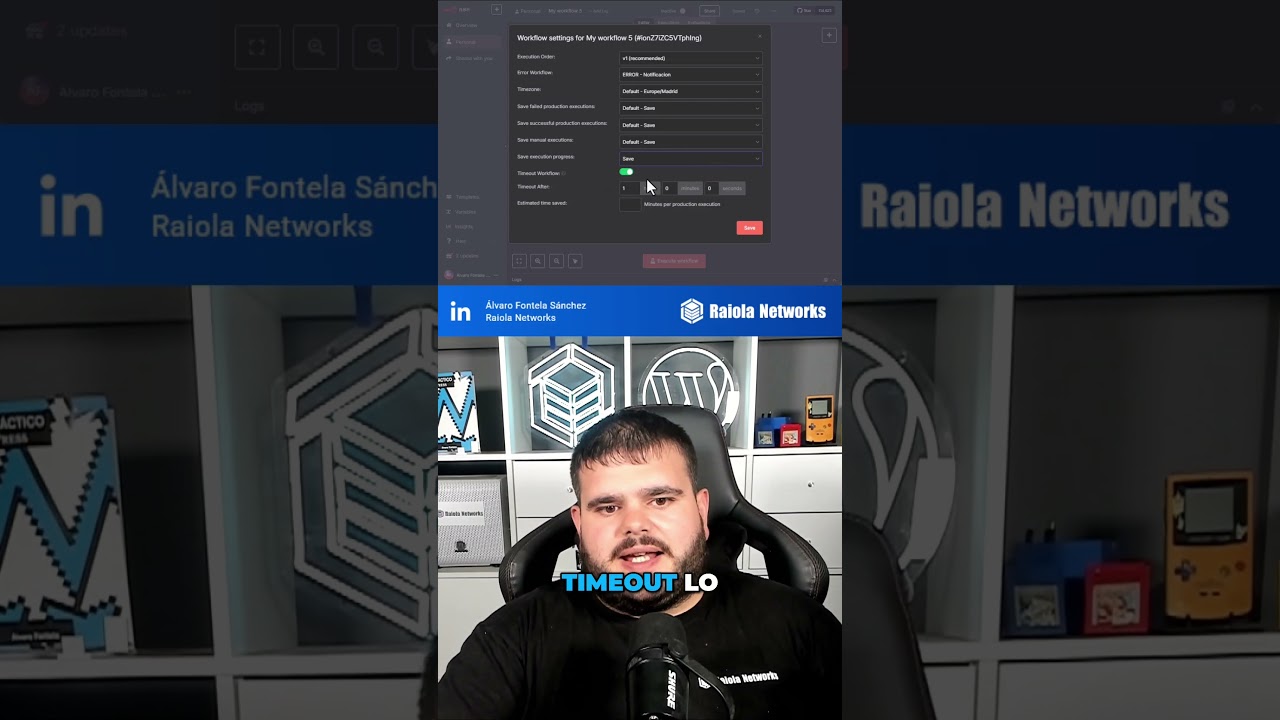 Configuración inicial de un workflow de N8N 