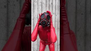 Red Latex Gas Mask