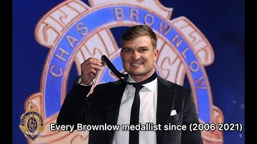 Every AFL Brownlow since (2006 2021)