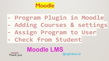 Program Plugin in Moodle