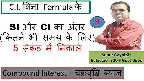 Compound Interest Part 9 (चक्रवृद्धि ब्याज) Video Number 1 Video No. 1