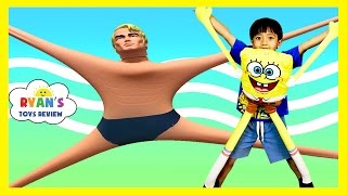 STRETCH ARMSTRONG Action Figure and  Spongebob!!!