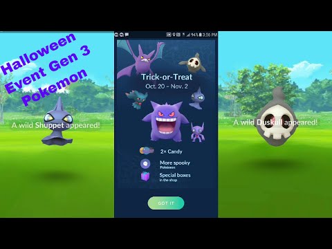 Pokémon Go: Primeiros Gen 3 esta semana no evento de Halloween