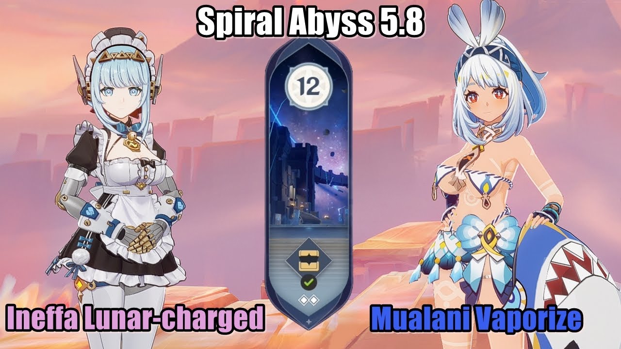 Spiral Abyss 5.8 / Ineffa C0 Lunar-Charged & Mualani C1 Vaporize | Genshin Impact
