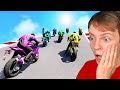 The FASTEST SUPER BIKES in GTA 5 vs MEGA RAMP!