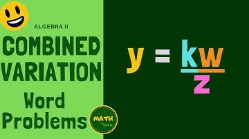 How to Solve Combined Variation Algebra Word Problems 4 Examples inc Fractions in Under 10 min