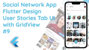 #9 Creating Designing User Stories List with Grid View UI in Social App Flutter | UI/UX Design