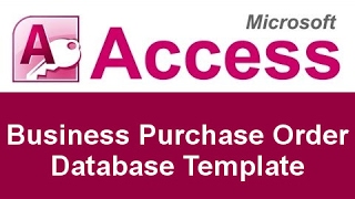 Microsoft Access Basic Business Purchase Order Database Template