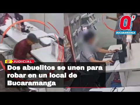 Video: Dos abuelitos se unen para robar en un local de Bucaramanga