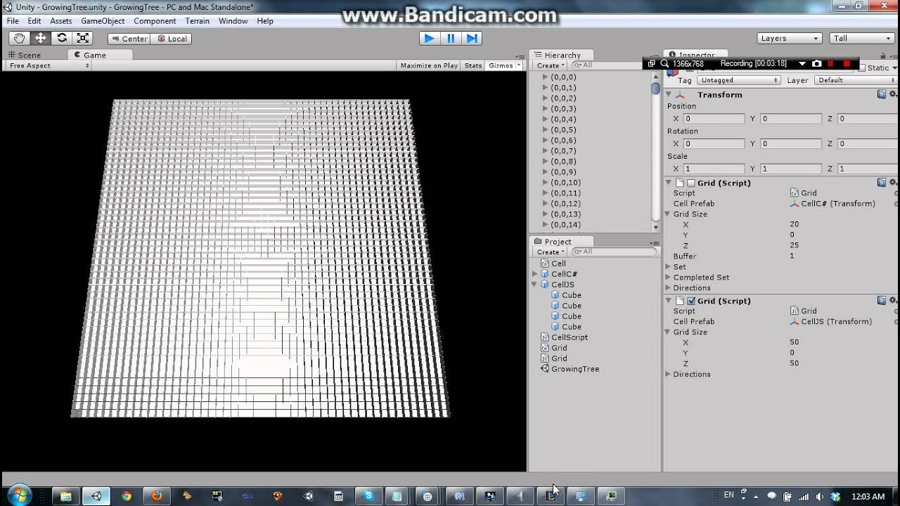 Unity3D C# + JS Tutorial :: Growing Tree Algorithm (Part 4, SetStart ...