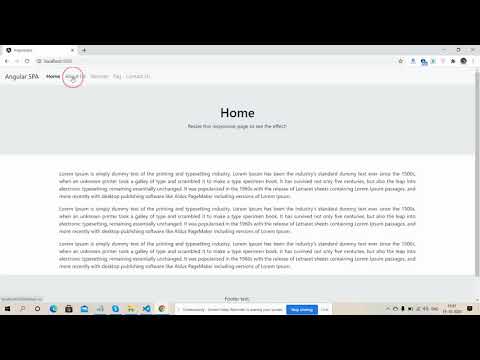 Angular 10 Single Page Application Working Demo