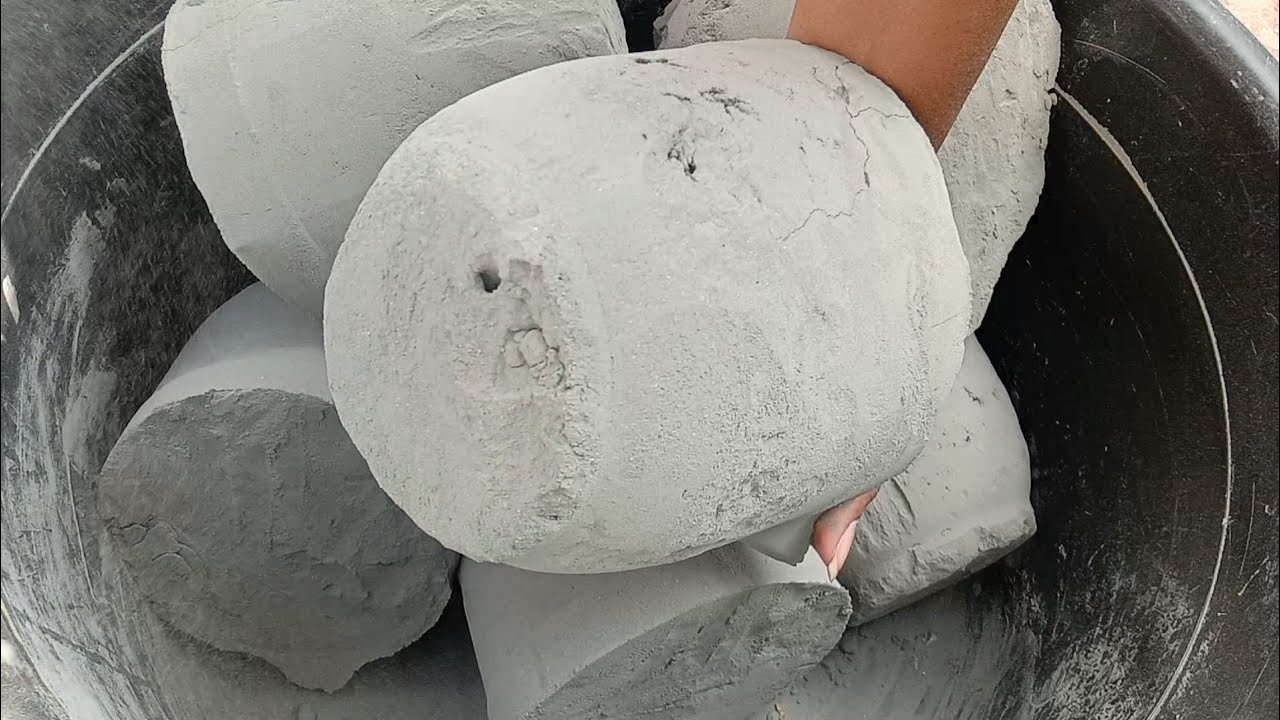 Pure cement big blocks super soft dusty crumbling 😍|satisfying video|Asmr puppys