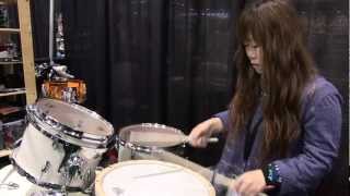 Chiikoddrives Demonstration Gaai Drums Namm2013 20 Moss Cloud Jazz Kit