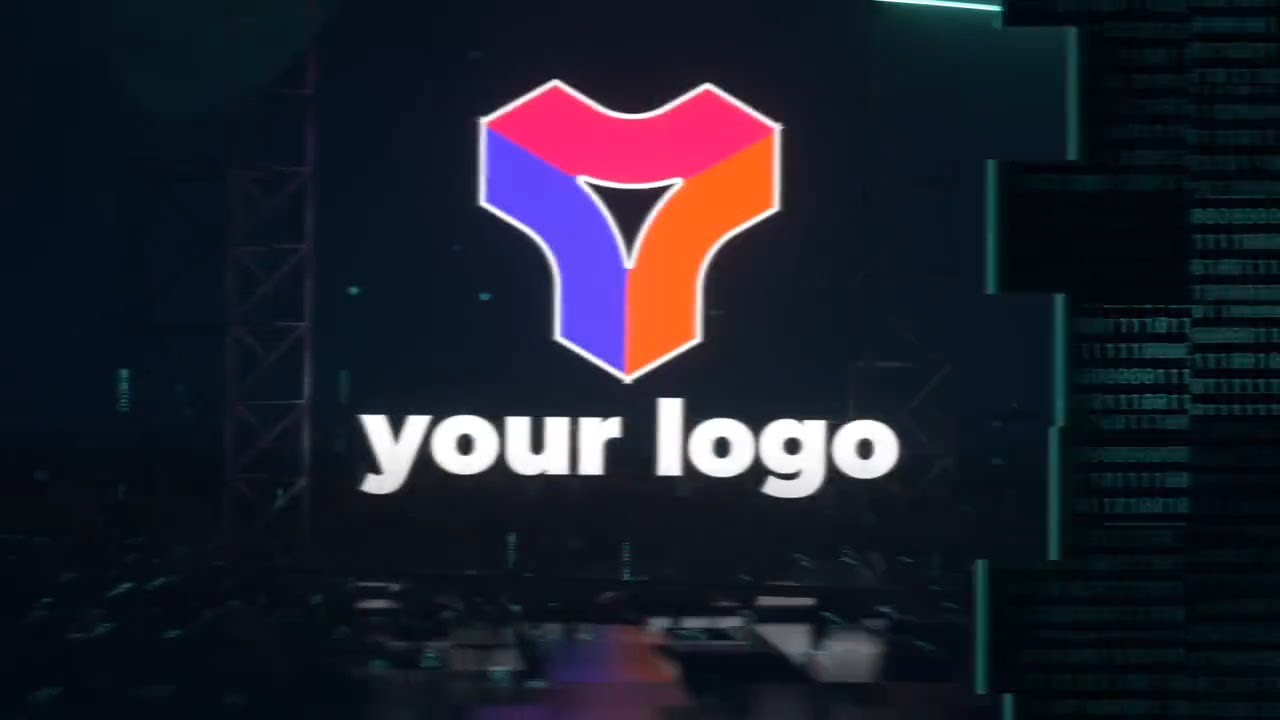 Cyber Security Breach  logo stinger with digital background alpha channel included, colors custom...