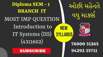 #GTU MOST IMP SEM 1 | Introduction to IT Systems (4311602)