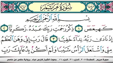 فارس عباد سورة مريم مكتوبة