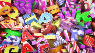 Satisfying 3D Slice Text Loop Letter Animation