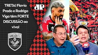 BATE-BOCA! "VOCÊ É TORCEDOR COM MICROFONE! NÃO ME MEÇA PELA SUA RÉGUA!" Flavio Prado e Viga DISCUTEM