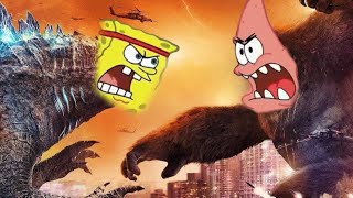 Godzilla vs Kong Round 2 Fight But It's Dubbed By Spongebob and Patrick