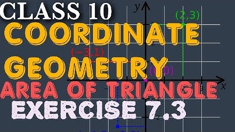 #class10coordinategeometry CLASS 10| COORDINATE GEOMETRY| AREA OF TRIANGLE|EXERCISE 7.3| EASY METHOD