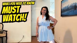 Sleeveless A-line mini dress Try-On!