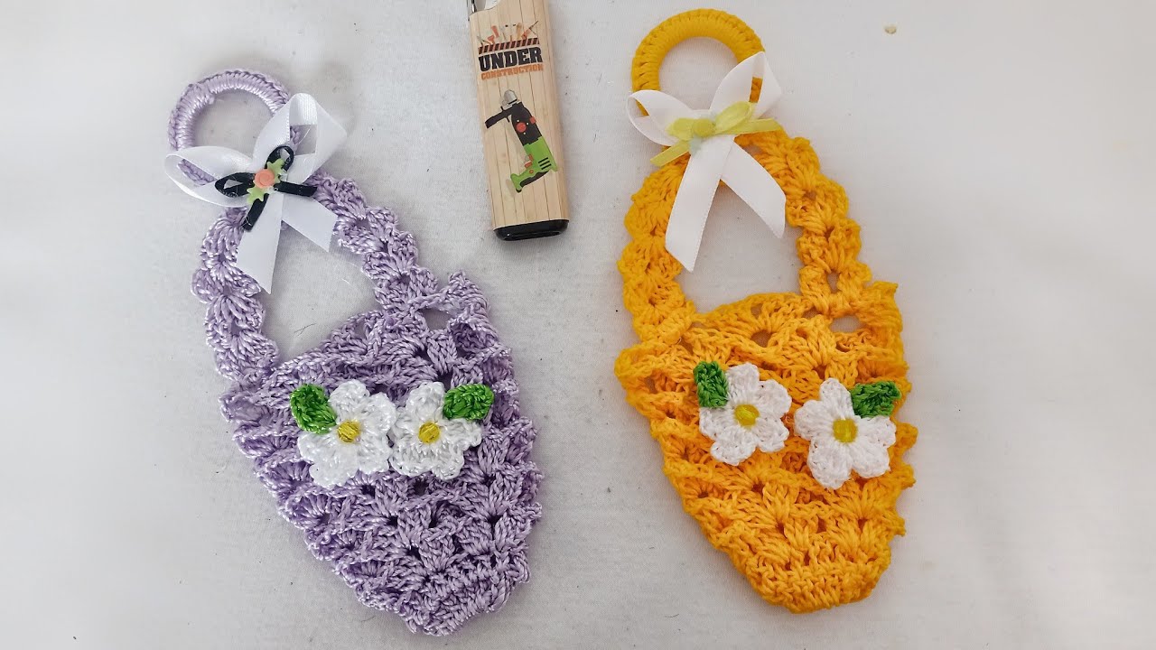 PORTA ISQUEIRO OU PORTA FÓSFORO DE CROCHÊ PASSO A PASSO