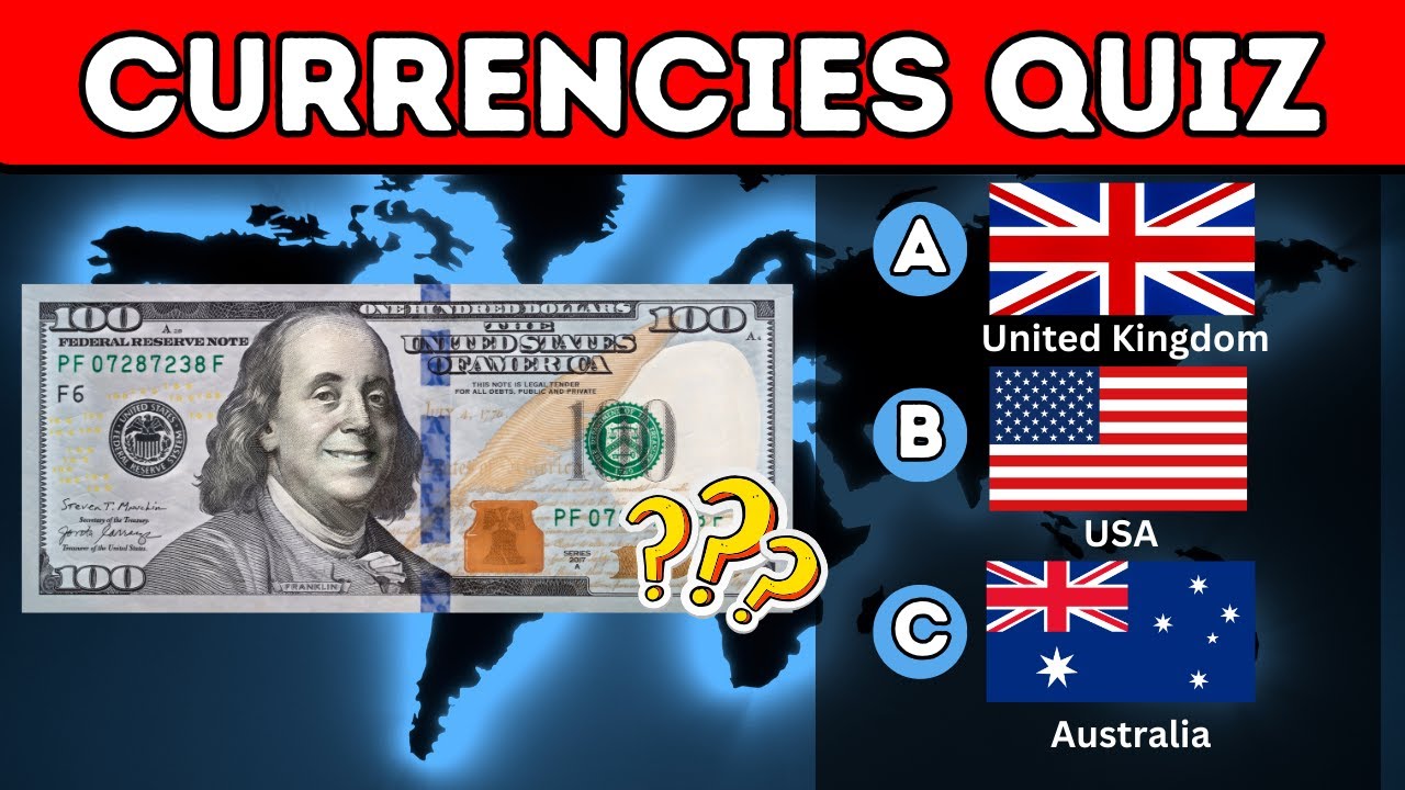 World Currencies Quiz 💵 🌎 Identify the Official Currency of Countries. General knowledge Quiz.  🧠✅